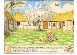 Elsa Beskow - Kind im Gras