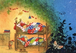 Daniela Drescher - Pippa und Pelle schlafen im Stockbett