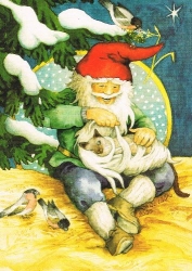 Inge Lk - Zwerg mit Katze