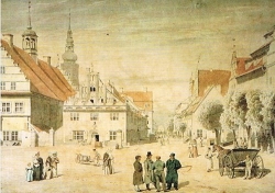 Caspar David Friedrich - Der Marktplatz von Greifswald