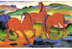 Franz Marc - Die roten Pferde