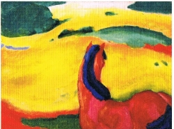 Franz Marc - Pferd in Landschaft