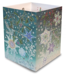 Adventskalender leuchtend - leuchtende Sterne und Mistelzweige