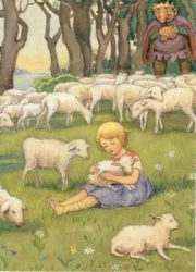 Elsa Beskow - M�dchen mit Schaf