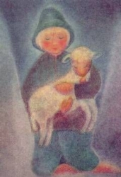 Ruth Elssser - Hirtenbblein - Hirtenbub mit Lamm